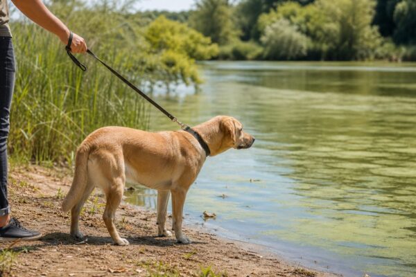 Cyanobactérie chez le chien : symptômes, dangers et que faire après une baignade